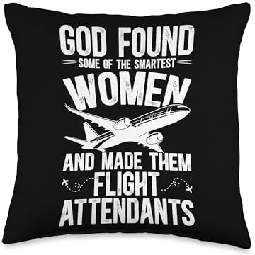 Smartest Women Flight Attendant Stewardess Throw Pillow