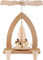 Erzgebirge Palast 1-stöckige Pyramide „Engel“ - Natur - 26 cm