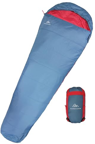 NORDKAMM® Sommer-Schlafsack Erwachsene, Damen und Herren, leicht, kleines Packmaß, Ultraleicht Camping, kombinierbar (Zipper Links)