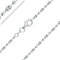 PLANETYS Kugelkette Typhoon, abwechselnd, Silber 925/1000, rhodiniert, Breite 2,2 mm, 40 – 45 – 50 – 55 – 60 – 65 – 70 cm, Sterling Silber Silber