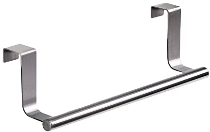 NUWIQ Porte Torchons, 23 cm Porte Torchons Sans Perçage, Diamètre de Suspension 2cm Porte Serviettes à Suspendre, Porte Torchons Cuisine pour Salle de Bain et Chambre, Argent
