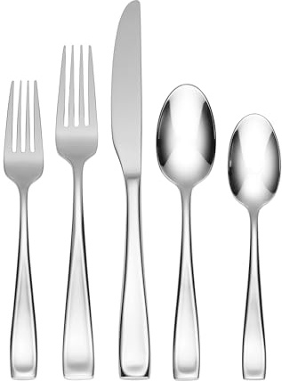 Oneida T711005C Moda 5 Piece Fine Flatware Place Setting, Service for 1