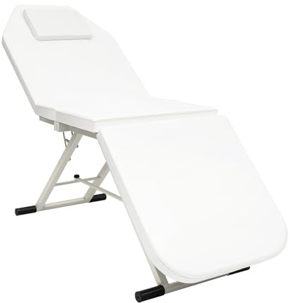 TESUGN Beauty Bed, Portable Massage Table with Head Rest, 3 zones foldable Massage Tables SPA Beauty Massage Bed Salon Tattoo Reclining Chair for Foot Massage Shops, Health Salons, Beauty Salons