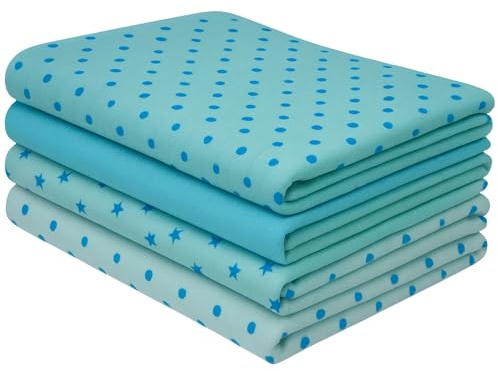 Homeable Mulltücher Baby 5er Set 70x70 cm – Weiche Spucktücher aus 100% Baumwolle, saugfähige Musselintücher für Neugeborene, Oeko-TEX Zertifiziert, Aquamarin