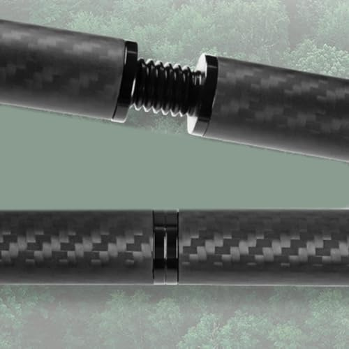 Gdfnmogo Poteaux de bâche en fibre de carbone pour abri de camping, piquets de tente télescopiques de 3 à 5 sections avec broches colonnaires, légers et compacts, compatibles avec les installations