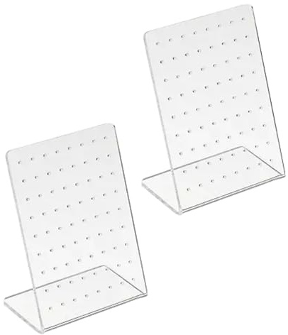 2Pcs Earrings Stand Display, 72 Holes Acrylic Earring Holder Organizer, Ear Studs Jewelry Storage Display, Rack Showcase Earrings Display, Stand Earring Storage