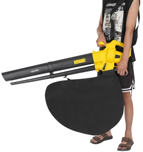 Souffleur à feuilles électrique 15000 tr/min Aspirateur à feuilles portable portable avec deux modes, quantité d'air 13,2 m³/min Souffleur de feuilles pour garages, allées, terrasses, vérandas
