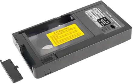 SUIOPPYUW Kassettkonverterare VHS till VHSC kassettadapter Bandkonverterare 12 mm Enkel bärbar videospelare Elektroniktillbehör Stöder S-VHS-C/S-VHS-kassettspelare