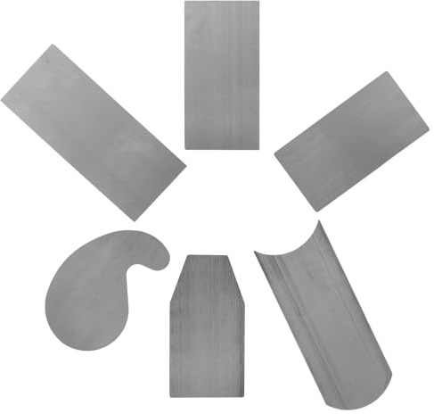 Grattoir à Bois en Acier, 6 Pièces, Formes Variées, Prise Ergonomique | Racloir Bois, pour Finitions Fines et Surface Polie, Usage Bricolage Mobilier et Menuiserie
