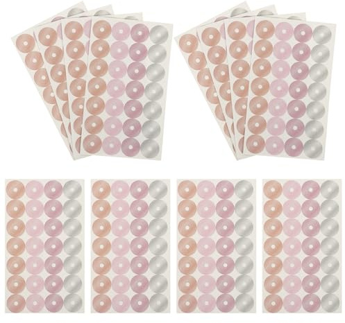 Ciieeo Adesivi di Rinforzo per Fori Rotondi in Carta, 16 Fogli Adesivi per Rinforzo Perforazione, Etichette per Raccoglitori Compatibili Fogli Mobili, Uso Ufficio e Scuola