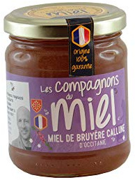 Les Compagnons du Miel - Miel de Bruyère Callune d'Occitanie - Pot verre 250g - Liquide