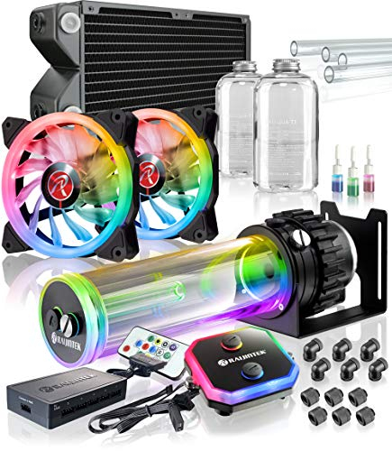 RAIJINTEK Phorcys Evo CPU Kühler RGB Komplett PC Wasserkühlung 240mm, Prozessor Kühler mit Radiator, Systemkühlung Gaming PC Water Cooling Set
