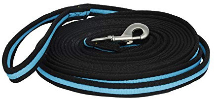 Rhinegold Carnival Bright Lunge Rein-Turq/Blk