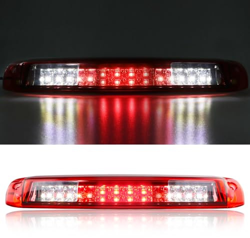 Tresound 3rd Third Brake Light for 1999-2006 Chevy Silverado/GMC Sierra LED Cargo Light High Mount Lamp, Chrome Housing Red Lens