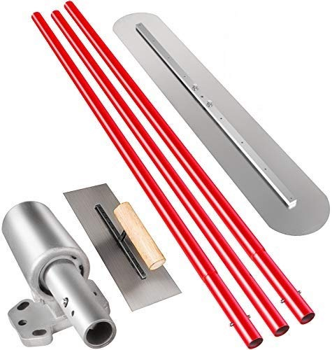 VEVOR Frattone Acciaio di Cemento 1200x300mm, Cazzuola Galleggiante per Cemento con Staffa Galleggiante Regolabile e Flessibile, Kit Completa Frattazzo da Mura Pavimento Sbucciatura Stucco