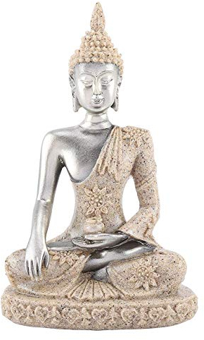 Jadeshay Buddha Figur Klein, Buddha Statue Meditierende Friedens-sitzende Verzierung, Buddha Figuren für Hauptdekorations-Tischverzierung Meditation Deko