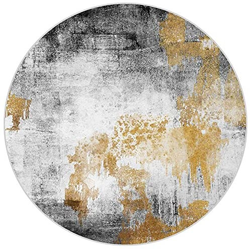 Kreativität beige schwarz gold runde areor teppiche 80 cm 100 cm 120 cm 160 cm 180 cm 200 cm schlafzimmer küche große teppiche wohnzimmer hängende decke kaffee tisch matten ( Size : Durchmesser 80cm )