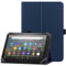 HoYiXi Universal Case for 7-8 inch Tablet Fire HD 8 2020/2022 & Fire HD 8 Plus 2020/2022 with Stand Folio and Hand Strap Protective Cover for 7-8 Samsung Lenovo Android Tablet - Navy