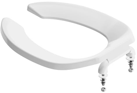 Aünsffer Commercial Open Front Toilet Seat for Hospital, Hotel, School, Church, PP Material, B2B Available, 2 Year Support, White