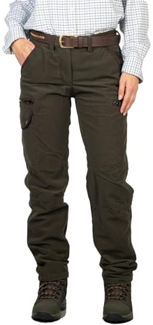 Rydale Ladies Shooting Trousers Outdoor Hunting Stalking Women's Country Trouser (UK, Numeric, 12, Regular, Regular, Dark Olive)