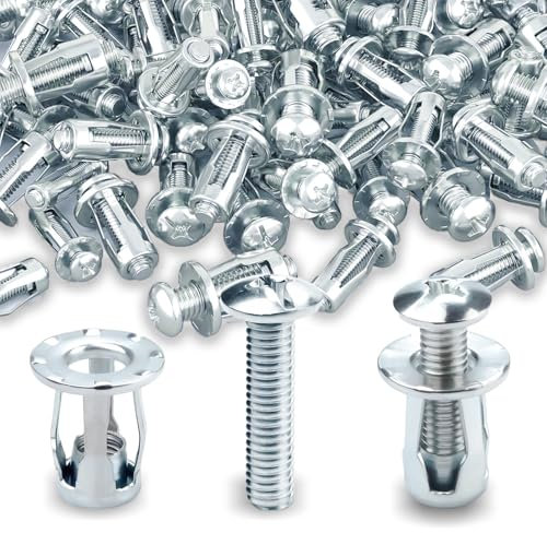 30 Piezas Tacos de Metal Galvanizado, M8x30 Tacos para Cavidades Pétalo Expansible para la Renovación del Hogar y la Fijación de Paredes Huecas y Paredes de Cartón-Yeso