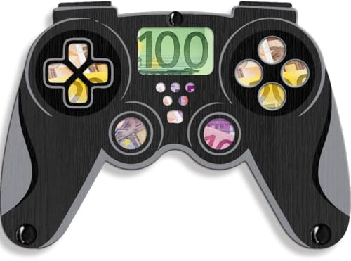 Gaming Deko Geldgeschenke Geburtstag Gamer Geschenk Geldgeschenke Verpackung, Gaming Zimmer Deko Coole Sachen für Jungs Zocker Geschenk Geburtstagsgeschenk für Männer (Schwarz)