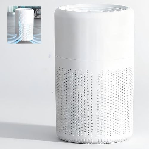 Purificador de aire con filtro HEPA para alérgicos, filtro de aire para habitaciones de fumadores, purificador de aire contra moho, polvo, polen, pelo de animales, purificador de aire portátil con