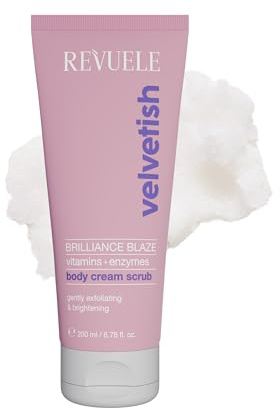 Revuele Velvetish Brilliance Blaze Körpercreme-Peeling mit Vitaminen & Enzymen – Sanftes Peeling für glatte, strahlende Haut, 200 ml