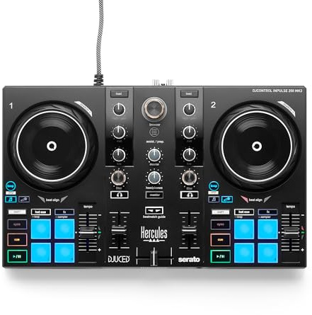 Hercules DJControl Inpulse 200 MK3 - Controlador DJ Ideal Serato Lite