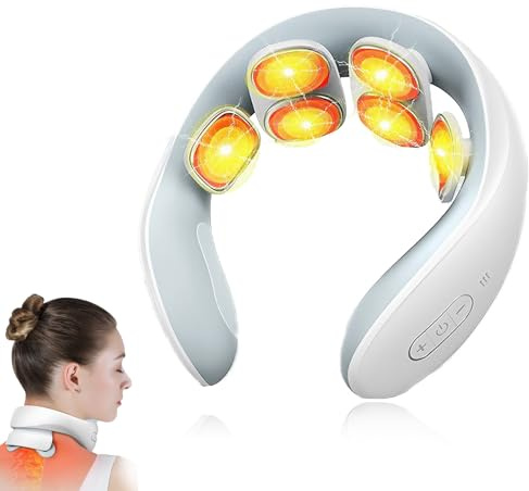 Shoulder Massager,Neck Massager for Neck Pain,Shoulder Massager for Pain Relief,6 Modes 15 Levels Intelligent Neck Massager,with Heat Function,Massage at Home Outdoor for Women and Men