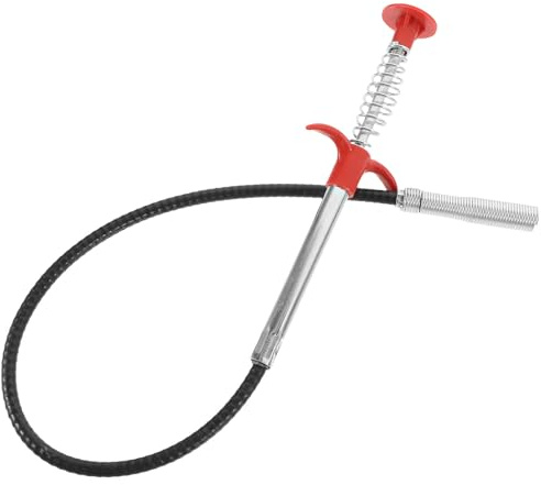 Tofficu Flexible 57cm Drain Clog Remover Spring Grabber for Kitchen Sink and Bathroom Shower Hair Catcher Drain Cleaning Tool for Bathroom and Sink Clogs