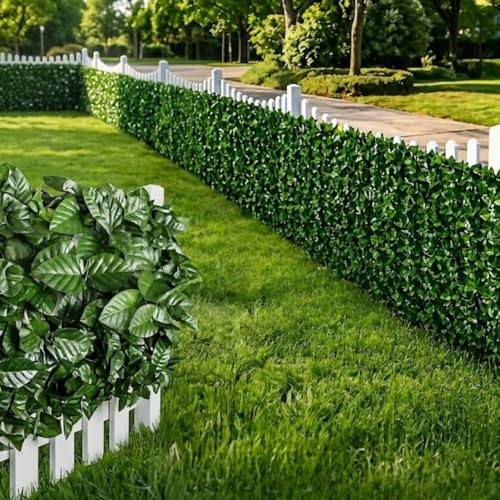 NARCISO Siepe Artificiale da Esterno 1x3 Metri, Siepe Finta per Recinzione Giardino Esterno, Edera in PVC Perfetta per Garantire Privacy Copri Ringhiera Balcone e Frangivista Giardino (Pack da 1)