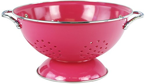 Calypso Basics by Reston Lloyd Powder Coated Enameled Colander, 3 Quart, Magenta
