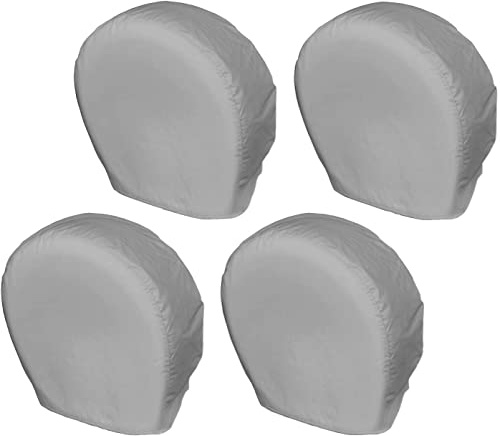 Explore Land Tire Covers 4 Pack - Tough Wheel Protector for Truck, SUV, Trailer, Camper, RV Universal Fits Tire Diameters 26-28.75 inches, Charcoal