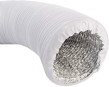 Profi Abluftschlauch mit Alu-Isolierung, Durchmesser 150mm / 152mm, Länge 5m - für Trockner, Klimaanlage, Abzugshaube - stabil und wärmeisoliert (inkl. 2 Schlauchschellen)