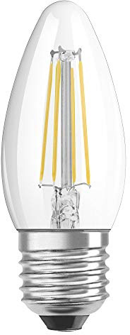 OSRAM Filament LED Lampe mit E27 Sockel, Kerzenform, Warmweiss (2700K), 4 W, Ersatz für 40-W-Glühbirne, LED Retrofit CLASSIC B