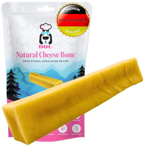 Huesos para Masticar Hechos de Queso • Sin aditivos • Placer de masticación prolongado • Saludable • Inodoro • Apto para Todas Las Razas de Perros (Talla L)