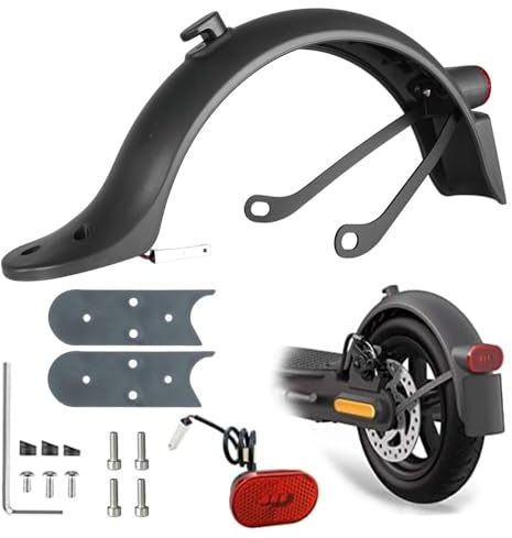 Baisirui Garde Boue Arrière Trottinette Electrique Avec Support Métallique, Accessoire Trottinette Electrique Pour Garde Boue Xiaomi M365 1s Essential Pro 2 Mi 3 Electric Scooter (noir)