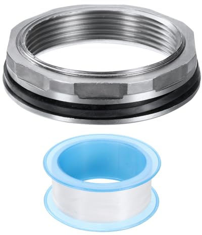 QUARKZMAN Raccordo a Parete 2 Femmina Acciaio Inossidabile 304 Connettore Serbatoio Acqua Adattatore Serbatoio Acqua Raccordo a Tubo con Nastro Tenuta per Serbatoio Acqua Vasca