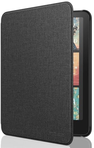 MoKo Étui Compatible avec 7 Kindle Paperwhite (12th Generation-2024) and Kindle Colorsoft Signature Edition 2024, Etui léger avec Auto Wake/Sleep pour Kindle Paperwhite 2024, Denim Noir
