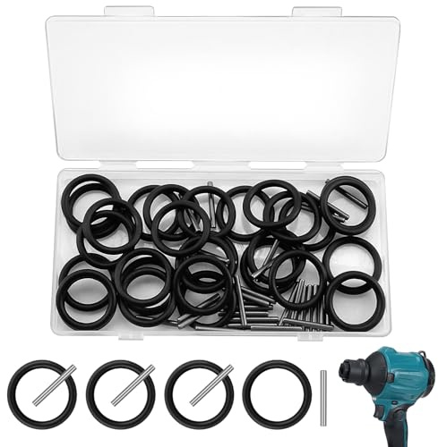 Juego de 60 pines y juntas tóricas de repuesto, 30 pares de anillos de impacto de 4 x 30 mm y clavijas de enchufe de 3 x 25 mm, goma de alta resistencia y acero inoxidable para andamios de impacto de