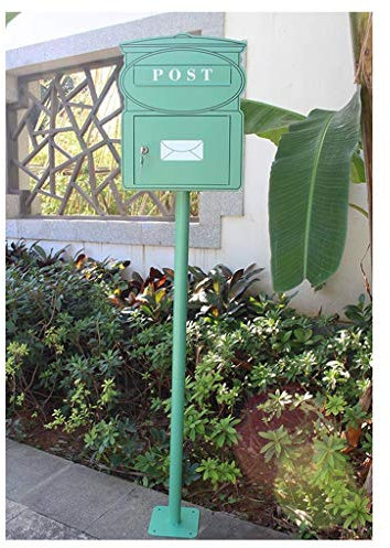 YBVBCXCB Buzón de Correos, buzón de Correos con Cerradura, Gran Capacidad, Estilo Americano, Elegante, de Seguridad, con 2 Llaves, para Pared Exterior, Bodas