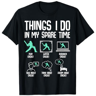 Cricket Things I Do In My Spare Time Kids Boys Youth T-Shirt