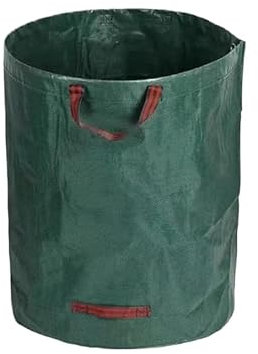 Bolsa de basura de jardín de gran capacidad de 500 L, reutilizable, impermeable, bolsa de basura para patio, bolsa de almacenamiento de hojas (272 L)