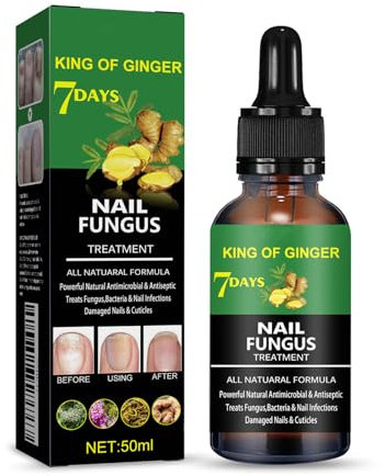 Ginger Nail Treatment - 7 Day Nail Fungus Treatment Extra Strong - Fungal Nail Treatment for Nail Support - Ginger Nail Growth Oil for Natural Shine, Nail treatment Repairs Damaged Nails
