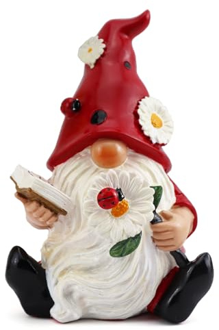 Irayin Idee Regalo Coccinelle Gnomo da Giardino, Decoarazioni di Gnomi, Nani da Giardino Esterno, Statuette Decorative Casa, Regalo Mamma, Soprammobili Moderni Salotto, Statuette Decorative Casa