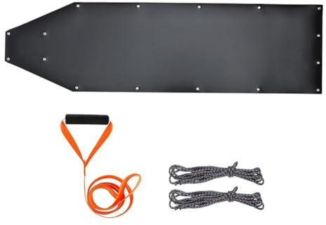 Deer Kit de luge de remorquage en polyéthylène robuste avec corde de traction, portable pour chasse, bois, camping, couleur : orange/noir