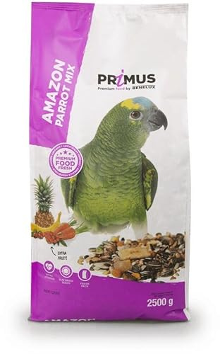 Primus Mélange Amazone pour Perroquets, Nourriture Premium Complète, avec Fruits et Légumes, 2,5kg