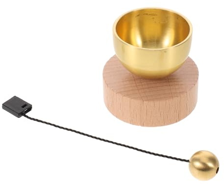 LIGIGWASH Juego de Mini Cuenco Tibetano de Metal Nepalí con Mazo de Madera, Pequeño Cuenco Sonoro Portátil para Meditación y Yoga, Instrumento de Percusión para Relajación y Mindfulness,
