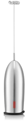 Bodum Schiuma Battery Operated Milk Frother for Coffee, Lattes, Hot Chocolate, Mocha, Cappuccino, Polished Stainless Steel